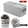 UENTIP CD Storage Box - Pack of 2 CD Case Storage- 13.2" x 5.9" x 5.3", Container holds 30 CDs in full jewel cases, 60 CDs in slim cases, and 165