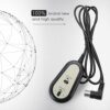 Chair Switch Controller, 22AWG 4-core wire/17 * 0.16/OD 5.0mm Electric Recliner Chair Sofa 2 Button Remote Control Hand Switch Controller for Ele