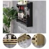 Wall-Mounted Wrought Iron Wine Glass Holder Creative Metal Display Storage Kitchen Home High Glass Holder Stylish Simplicity Tableware Bottle Hol