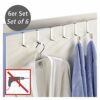 WENKO 4214062100 Clothes / door coat hook, set of 6, stainless steel, glossy