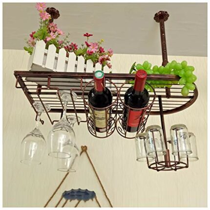 Stylish Simplicity Wine Glass Holder Vintage Iron Inverted High Glass Holder Simple Creative Display Decoration Stylish Simplicity Bottle Holder