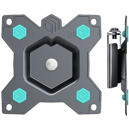 ONKRON TV Wall Mount - Rotatable/Min 75x75 Max VESA 100x100 Wall Mount for 10-35 Inch Flat&Curved LED TVs, Supports Screens up to 20 kg, Black R1