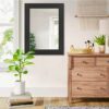 Black Wall Mirror with Wood Framed Rectangle Rustic Antique Mirror Vanity Farmhouse Bedroom Bathroom Hanging Mirror Wall Decor Home Entryway Livi