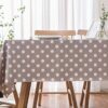 Vinylla Polka Dot Taupe Easy Wipe Clean PVC Tablecloth