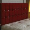 CROWNBEDSUK Omega diamante chenille headboard in 2ft6,3tf,4ft,4ft6,5ft,6ft (4FT SMALL DOUBLE, Grey)