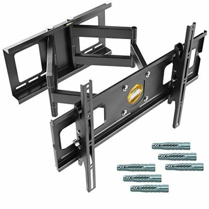 RICOO TV Bracket Tilt R06-F Swivel approx 40-75 Inch for LED LCD OLED Curved and Flatscreens Wall Mount Universal for VESA 300x200-600x400