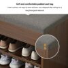 Upholstered Footstool Storage Stool Changing Shoes Stool Home Porch Wear Shoe Stool Soft Bag Cushion Living Room Bedroom Storage Bench Drawer Sto