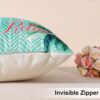 Artscope Set of 4 Waterproof Cushion Covers 45x45cm, Decorative Flamingo and Pink Flowers Pattern Throw Pillow Covers, Perfect to Outdoor Patio G