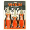 TOOLSTEK WOKIN 3pcs Pliers Set Heavy Duty 6'' Long Nose 6'' Diagonal Cutter Plier 7'' Insulated Combination Pliers Soft Grip Handle Tools Combina