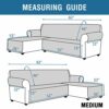 Topchances Sofa Covers Waterproof,Sofa Slipcovers 3 Seater Reversible L Shape Reversibl Chaise End Sofa Protector for Pets Furniture Sectional Co