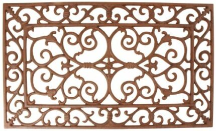 Esschert LH42 Fallen Fruits Small Cast Iron Door Mat, Brown, 34_x_58_cm