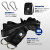 Anyoo Hammock Straps,Durable Tree Swing Straps 300cm Long,Hanging Kit with Strudy Steel Carabiners,Easy and Fast,for Garden Backyard Park Camping