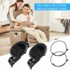 BUZIFU 2 Pcs Recliner Replacement Parts Black Oval Recliner Pull Handle Sofa Chair Recliner Release Cable Replacement Universal Release Lever Han