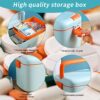 ZAUNCO Household Medicine Storage Box, Fold 2-Layer First Aid Box， Portable Medicine Container Box, large medicine chest for Home, School, with 1