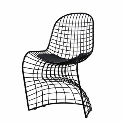 DINGZZ Bar Stools High Stool Vintage Bar Stool Iron Art High Back Bar Stool Kitchen Breakfast Suitable for Family and Business Dining Chair (Colo