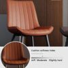 dining chair Kitchen Dining Room Furniture Chairs Modern Kitchen Dining Chairs with Strong Gold Metal Legs PU Leather Makeup Dresser Dining Side