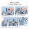 [Bath Shower Tap] Hapilife Waterfall Bathroom Water Filter Mixer Tub Tap Chrome with Handheld Shower Head