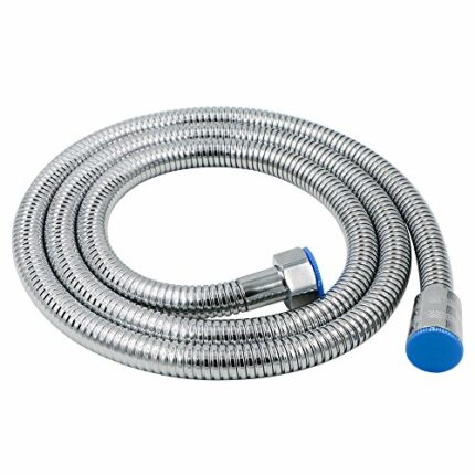 Shower Hose, Rusee Replacement Flexible Shower Pipe Anti-Kink Bath Hose Standard Fitting Universal 1.5-Meter (59-Inch) Stainless Steel Double Int
