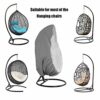 Xinyanmy Patio Hanging Chair Cover Waterproof 210D Oxford Fabric with PVC Lining Swing Chair Cover Veranda Patio Egg Chair Cover with Storage Bag