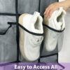 35 Large Pockets Over the Door Shoe Organizer, Extra Sturdy Oxford Fabric Hanging Shoe Rack for Door Closet, Wall Mesh Shoe Storage Holder for Me
