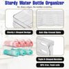 boailydi Water Bottle Organizer for Cabinet, Stackable Water Bottle Racks for Kitchen Pantry Organization and Storage -2 Packs, Hold 6 Bottles, C