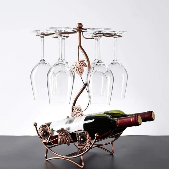 maozi Maple Leaf Wine Rack Wine Holder Stand Hanging Drinking Stemware Rack Shelf Wine BottleCup Display Holder Home