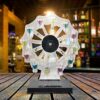 DISHENGZHEN LED Neon Ferris Wheel Champagne Wine Acrylic Cup Holder, Colorful Light Spinning Stand with 12 Glasses Cups, Party Bar Drinking Tumbl