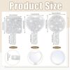 Bucherry 3 Pcs Rhinestone Hand Mirror Heart Shaped Bling Dazzling Hand Held Mirrors Square Round Shape White Cosmetic Portable Decorative Persona