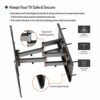 BONTEC TV Wall Bracket for 37-80 inch LED LCD Flat & Curved Screen, Swivel Tilt TV Wall Mount Full Motion, Heavy Duty Strong Solid Dual Arms up t