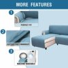 Topchances Sofa Covers Waterproof,Sofa Slipcovers 3 Seater Reversible L Shape Reversibl Chaise End Sofa Protector for Pets Furniture Sectional Co