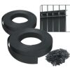 VOUNOT PVC Privacy Strips Garden Privacy Fence Screen 75m x 4.7cm Double Rod Mats with 150 Clips for Deck, Patio, Balcony, Green