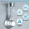 Wansiven Hand Shower Holder, 360° Adjustable Shower Holder Strong Paste Shower Head Holder No Drilling Universal Shower Holder Wall Mount ABS Pla