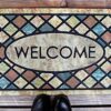 CHICHIC 43 x 76 cm Door Mat Welcome Mat Front Door Mat Outdoor for Home Entrance Outdoor Mat for Outside Entry Way Doormat Entry Rugs, Heavy Duty