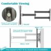 TV Wall Mount Bracket Tilt Swivel for Most 10-26 Inch LED LCD Plasma Screen Monitor, VESA 100x100mm, with Full Motion Articulating 15" Extension