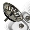 AONAT Sink Strainer Plug,Kitchen Sink Stainless Steel Thicken Strainer Waste Plug,Sized for UK Sinks(Diameter:80mm)