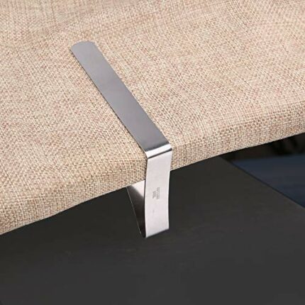 4Pcs Table Cloth Cover Clips Stainless Steel Table Cloth Clamps Large Tablecloth Clips for Tables with A Thickness of Less Than 6Cm.
