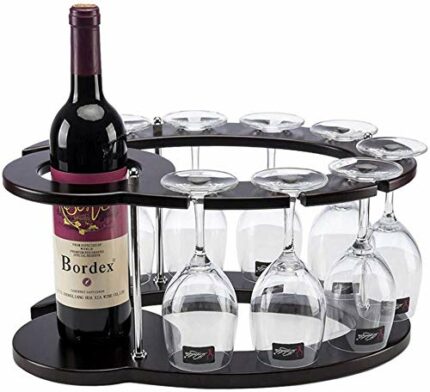 PIBM Stylish Simplicity Wine Racks Free Standing Desktop Free-Standing,Wine Bottle Holder Decoration,Solid Wood Display,Creative Home Decoration
