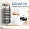 Towel Racks for Bathroom Wall Mounted | Space-Saving Towel Holder with Shelf | Durable Stainless Steel Construction | Easy Installation | Modern