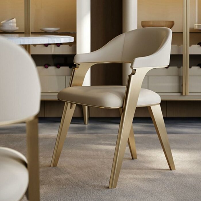 WALNUT Dining Chairs Armrest Comfortable Dressing Table Chair Soft Backrest Furniture Living Room Furniture