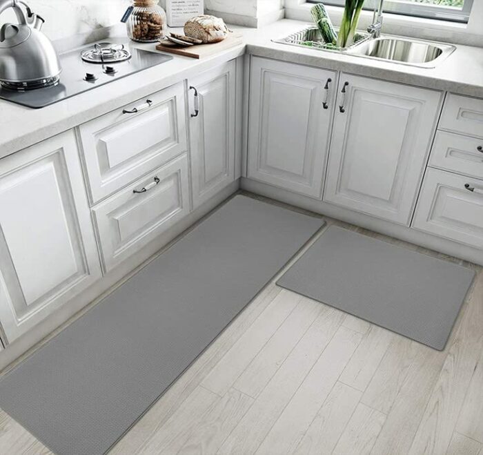 EMEF ANTIFATIGUE PAIR OF MATS FOR THE KITCHEN, HOME OR OFFICE PROVIDING TOTAL COMFORT WHILE STANDING (44 x 74cm AND 44 x 119cm with 1 cm thicknes