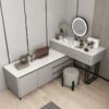 BVDSG Wooden Dressing Table Storage Storage Side Cabinet Corner Vanity Table Smart Vanity