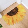 ASPMIZ Sunflower Door Mat Outdoors, Spring Summer Front Door Mats, Non Slip Area Rug Doormat with Rubber Backing, Yellow Floral Welcome Mat for K