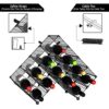 C&AHOME Wine Rack, Wine Rack Steel Wire Shelving 12 Grids, Wine Rack Freestanding Storage 12 Bottle Capacity for Home Kitchen, Pantry, Wine Cella