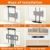 Dinghosen Soundbar Wall Mount Bracket for Sonos Beam TV Mount, Adjustable Soundbar Mounting Bracket for Sonos Beam Sound Bar Mount Under TV or Ab
