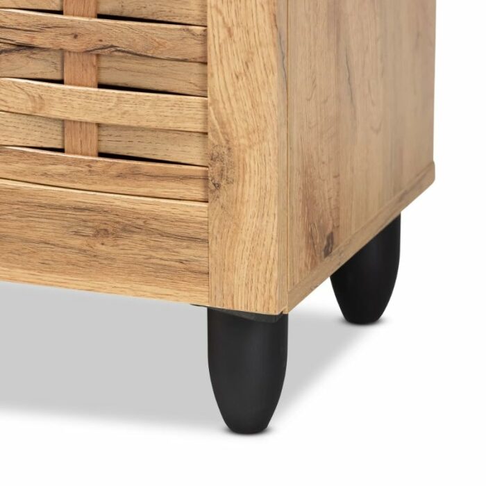 CHUNYU Household Goods Multi-layer Shoe Cabinet Finished Wooden Three-door Shoe Cabinet Storage Shoes