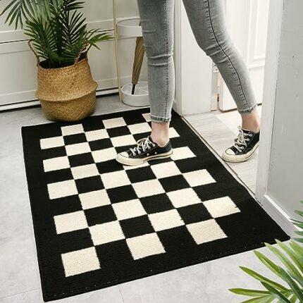 7VSTOHS Door Mats Indoor 50x80cm, Front Door Mats Indoor Washable, Doormat Indoor Non Slip, Absorbent Inside Entrance Rug Floor Mat for Entryway,