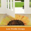 ASPMIZ Sunflower Door Mat Outdoors, Spring Summer Front Door Mats, Non Slip Area Rug Doormat with Rubber Backing, Yellow Floral Welcome Mat for K