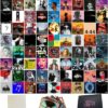80 Print Album Covers | Unique Square Printed Photos 4x4 | Album Cover Posters Collage Kit | Music Posters for Room Aesthetic | Aesthetic Posters