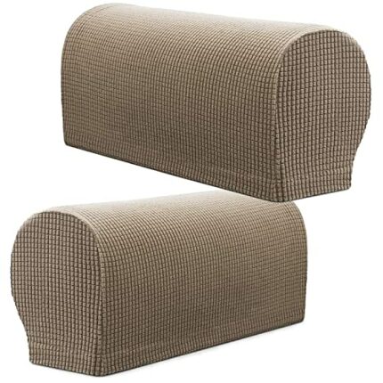 XIEHUZA Arm Rest Covers, Stretch Armchair Couch Armrest Chair Covers for Furniture Protector, Anti-Slip Sofa Chair Arm Caps Spandex Polyester Sli