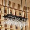 Wine racks Ceiling Adjustable Hanging Industrial Bar Red Wine Glasses Storage Shelf/Metal Industrial Decoration Shelf/Cabinet Organizer Home Deco